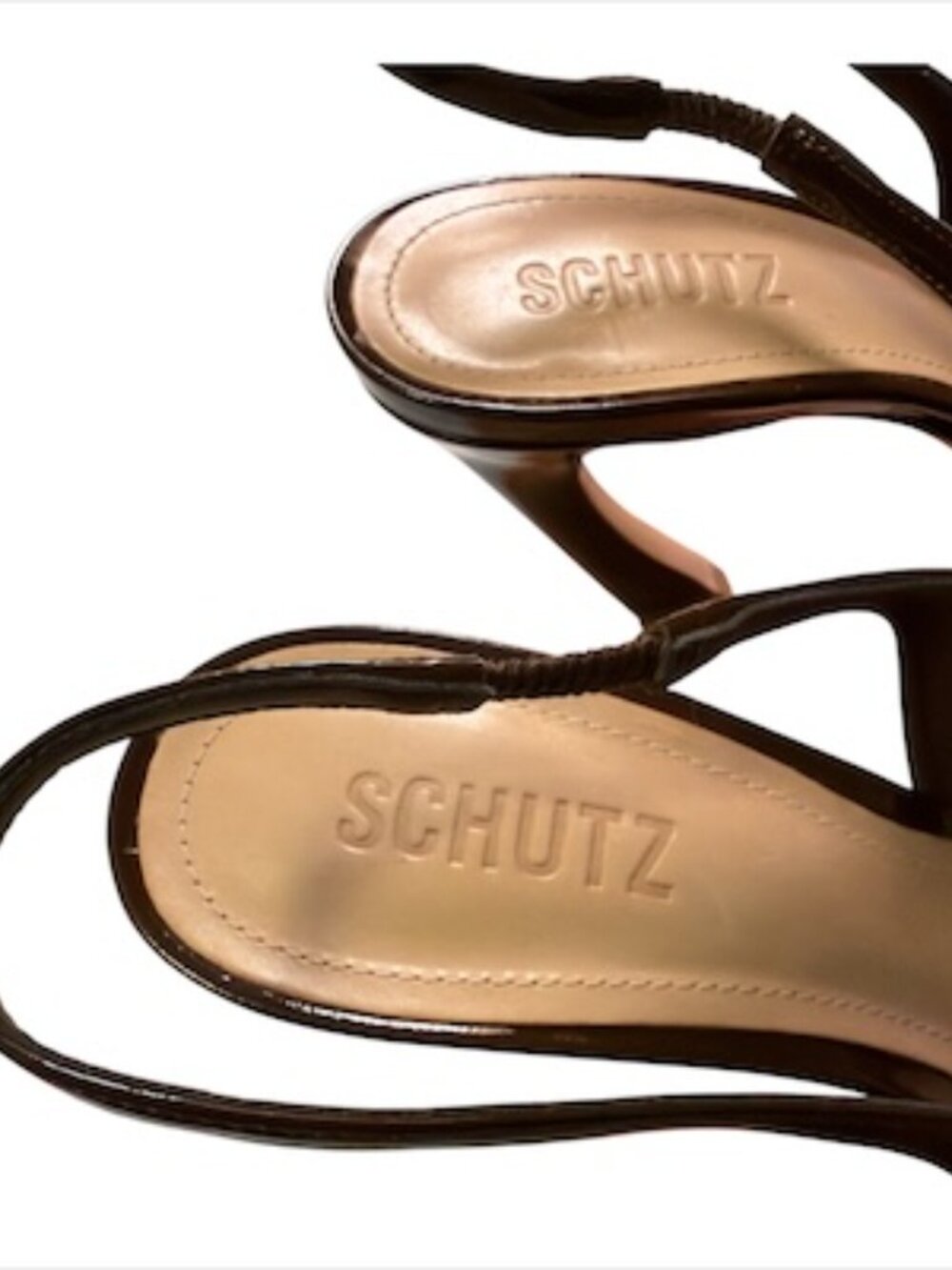 Schutz‎ Women 9B Lexi Sling Chestnut Brown Pointed Toe Pump NEW no Box - Picture 4 of 6